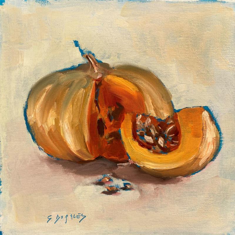 Peinture Potiron par Morales Géraldine | Tableau Figuratif Natures mortes Huile