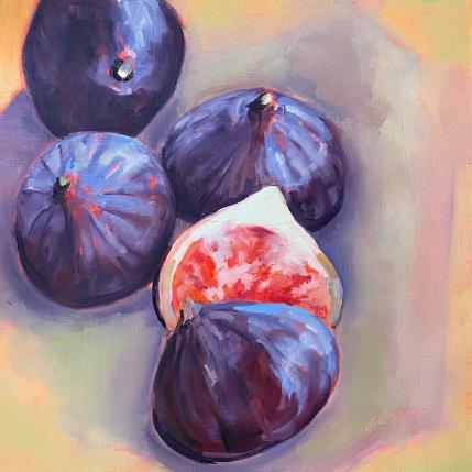 Painting J'adore les figues by Morales Géraldine | Painting Figurative Oil Still-life