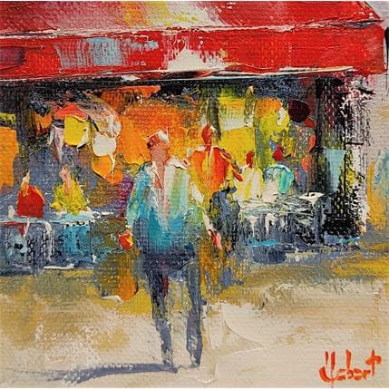 Peinture Tranquille par Hébert Franck | Tableau Figuratif Huile Scènes de vie, Urbain