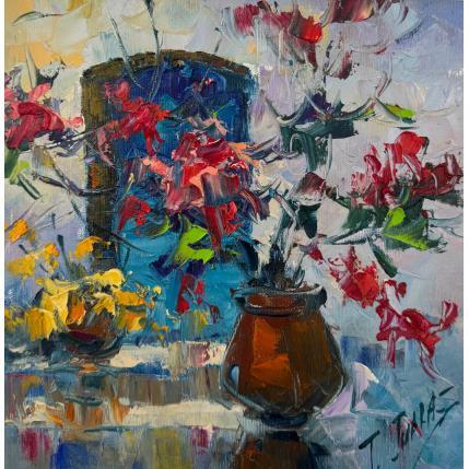 Peinture Patio trasero par Jmara Tatiana | Tableau Figuratif Huile
