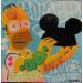 Painting Homer Mousse by Lemoine Mael | Painting Pop-art Pop icons Graffiti Acrylic