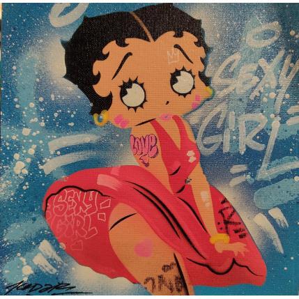 Painting Betty Boop by Lemoine Mael | Painting Pop-art Acrylic, Graffiti Pop icons
