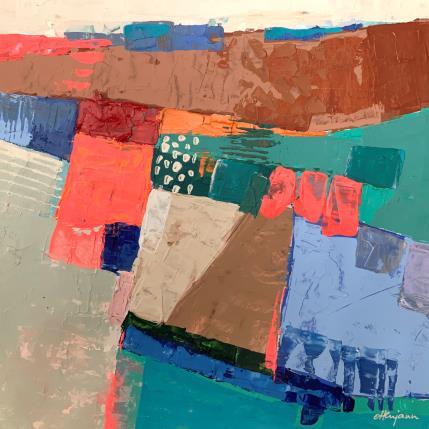 Peinture Quelque part ici  par Ottenjann Andrea | Tableau Abstrait Acrylique Paysages