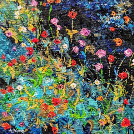 Peinture Petit coin de jardin sauvage par Amblard Florence | Tableau Impressionnisme Acrylique, Huile Nature
