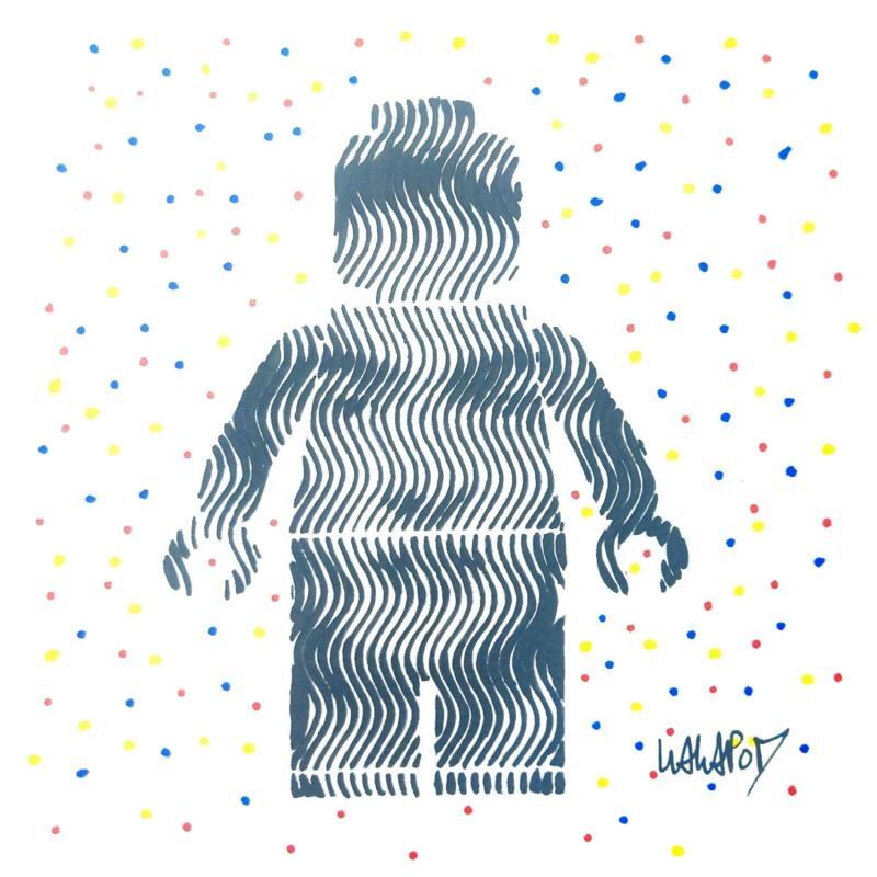 Painting Lego frida by Wawapod | Painting Pop-art Pop icons Acrylic Posca