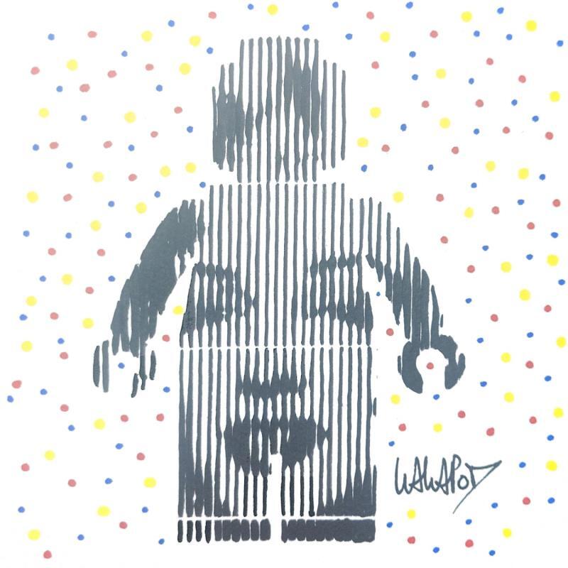 Peinture Lego monroe  par Wawapod | Tableau Pop-art Icones Pop Acrylique Posca