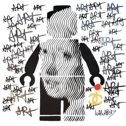 Peinture Jeune fille chanel par Wawapod | Tableau Pop-art Acrylique, Posca Icones Pop