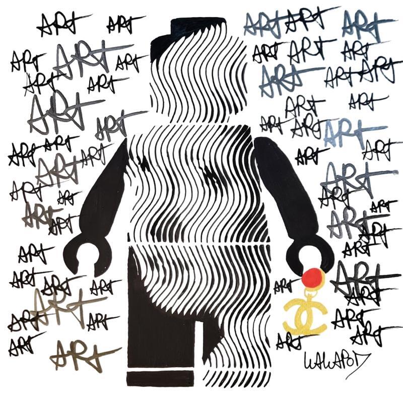 Peinture Jeune fille chanel par Wawapod | Tableau Pop-art Icones Pop Acrylique Posca