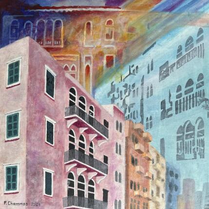 Painting Lebanon Houses # 12 by Chammas Fady | Painting Figurative