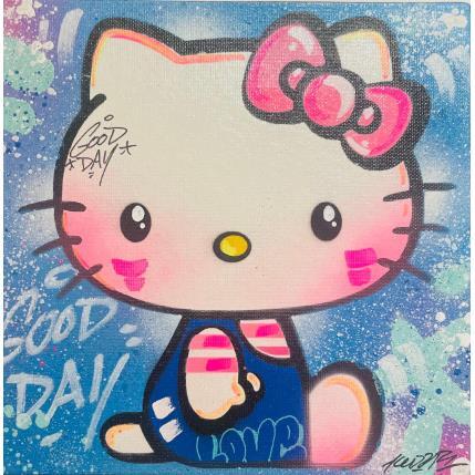Gemälde HELLO KITTY von Lemoine Mael | Gemälde Pop-Art Acryl, Graffiti Pop-Ikonen