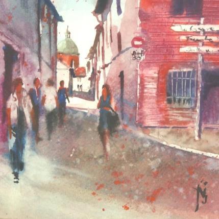 Painting Début de w.e. ! by Abbatucci Violaine | Painting Figurative Watercolor