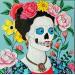 Peinture Azul Frida par Geiry | Tableau Matiérisme