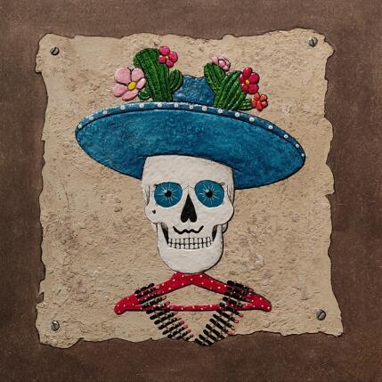 Peinture Pancho Villa par Geiry | Tableau Matiérisme