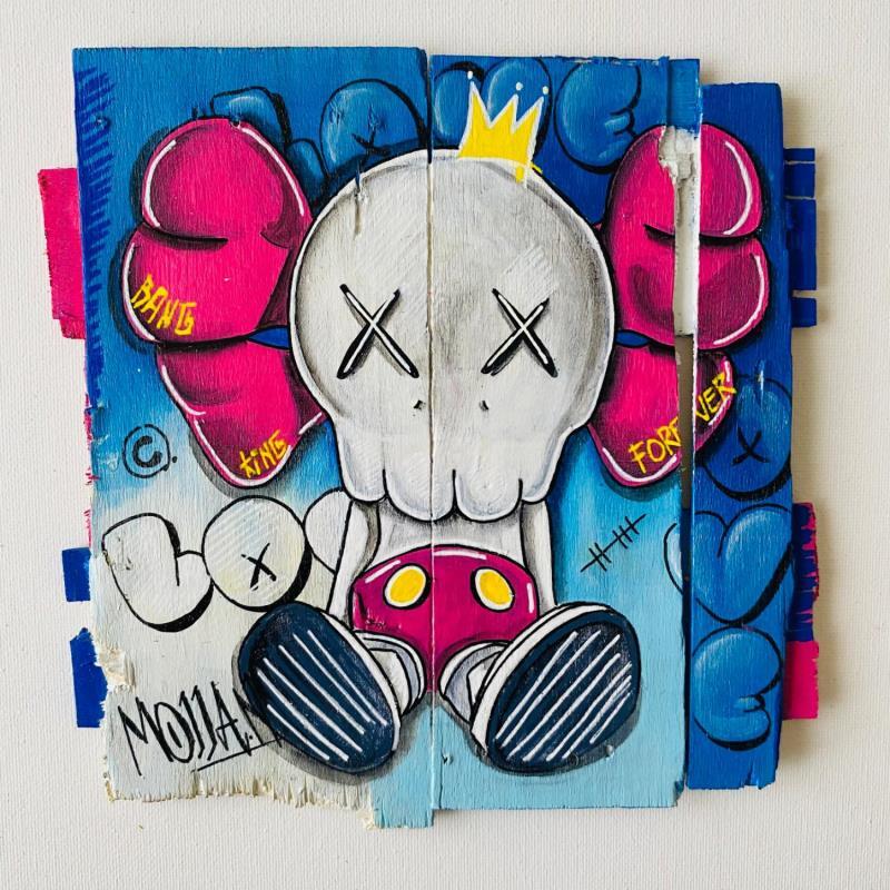 Painting BLEU  by Molla Nathalie  | Painting Pop-art Pop icons Wood Acrylic Posca