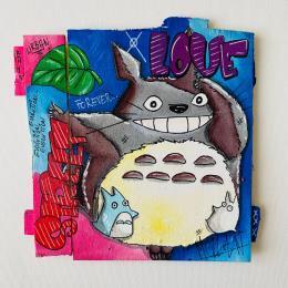 Peinture JOIE  par Molla Nathalie  | Tableau Pop-art Acrylique, Bois, Posca Icones Pop