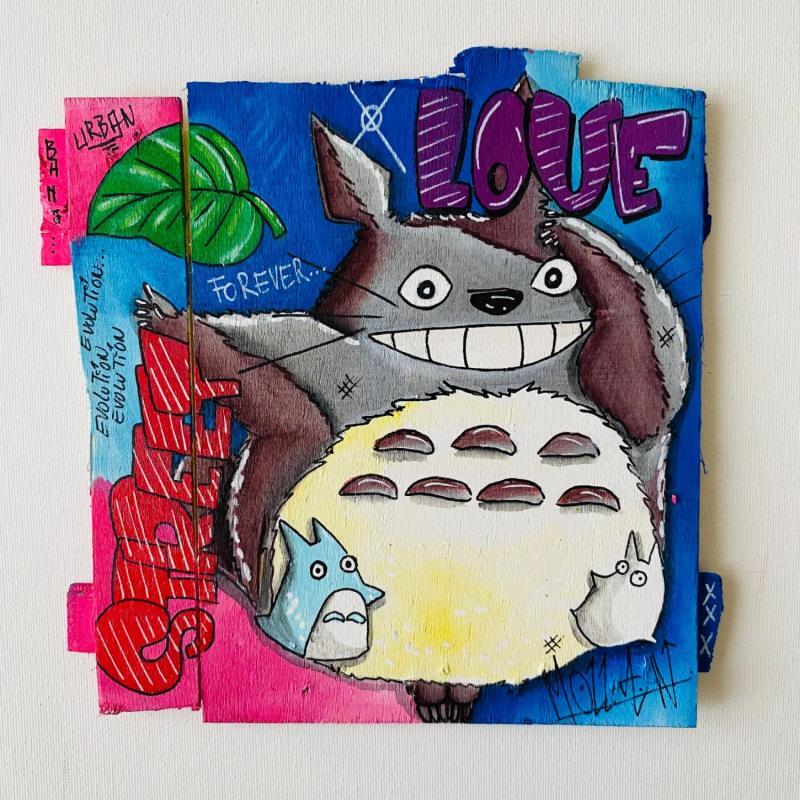 Gemälde JOIE  von Molla Nathalie  | Gemälde Pop-Art Pop-Ikonen Holz Acryl Posca