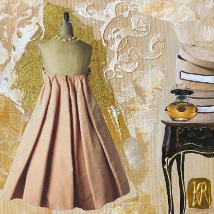 Painting Premier soir  by Romanelli Karine | Painting Figurative Acrylic, Gluing, Paper, Pastel, Posca Mode