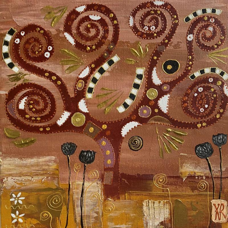 Peinture La fin de l’été  par Romanelli Karine | Tableau Figuratif Paysages Acrylique Collage Posca Pastel Papier