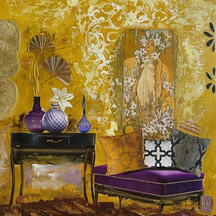 Peinture Week-end ensoleillé  par Romanelli Karine | Tableau Figuratif Acrylique, Collage Scènes de vie