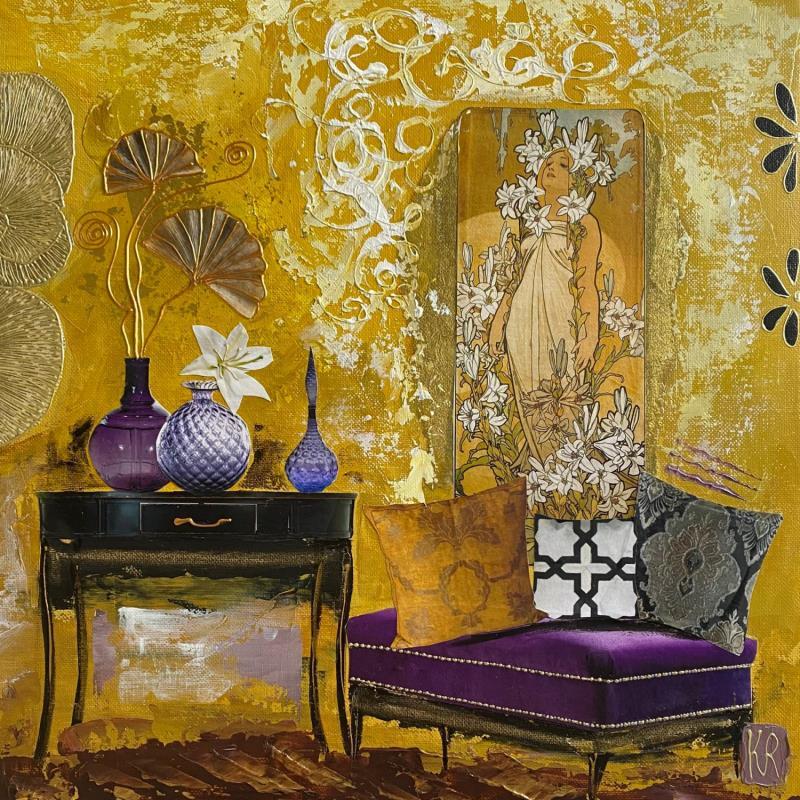 Peinture Week-end ensoleillé  par Romanelli Karine | Tableau Figuratif Scènes de vie Acrylique Collage