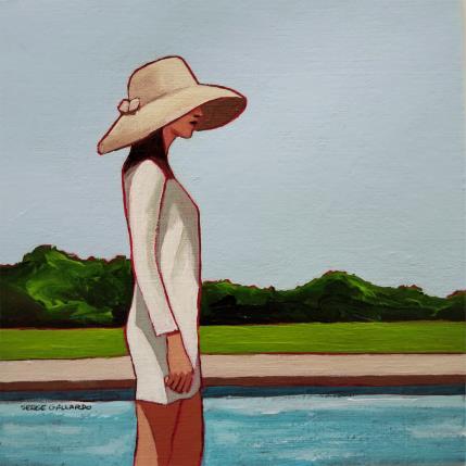 Painting Pénélope adore l'été... by Gallardo Serge | Painting Figurative Acrylic Life style