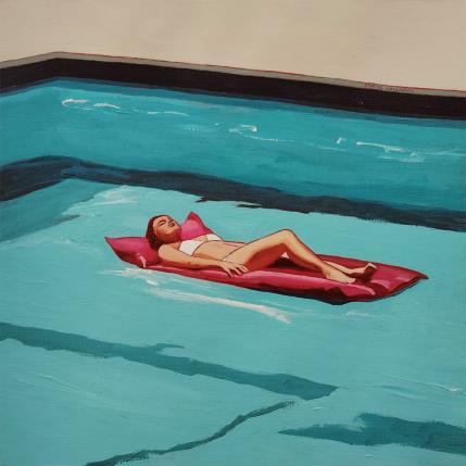 Painting Pénélope flotte... by Gallardo Serge | Painting Figurative Acrylic Life style