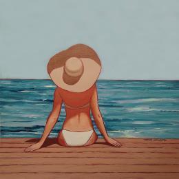 Peinture Pénélope songe... par Gallardo Serge | Tableau Figuratif Acrylique Scènes de vie