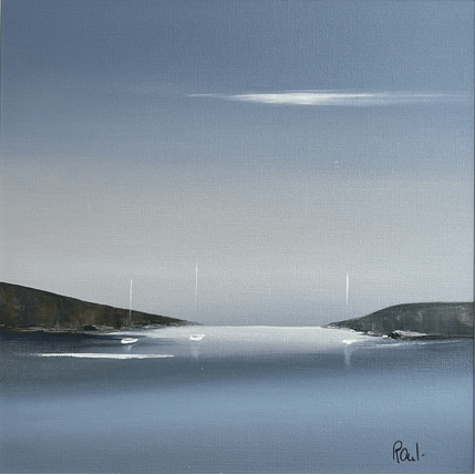 Painting Douceur marine 67 by Roussel Marie-Ange et Fanny | Painting Figurative Oil Marine, Minimalist