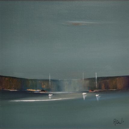 Painting Ambiance marine 67 by Roussel Marie-Ange et Fanny | Painting Figurative Oil Marine, Minimalist