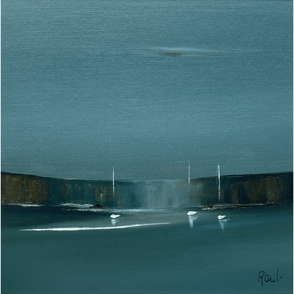 Peinture Ambiance marine 67 par Roussel Marie-Ange et Fanny | Tableau Figuratif Huile Marine, Minimaliste
