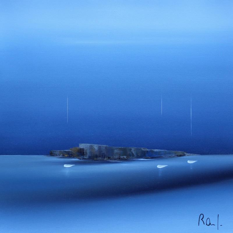 Peinture Impression marine 67 par Roussel Marie-Ange et Fanny | Tableau Figuratif Marine Minimaliste Huile