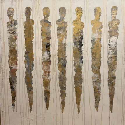 Peinture vague à l'âme par Rocco Sophie | Tableau Art Singulier Acrylique, Collage, Sable