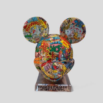 Sculpture MICKEY PARADE n°184-04.1995 par Atelier RingArt | Sculpture Pop-art Collage, Papier, Résine, Upcycling Cinéma, Enfant, Société