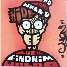 Peinture Orange Waldo par Cmon | Tableau Pop-art Icones Pop