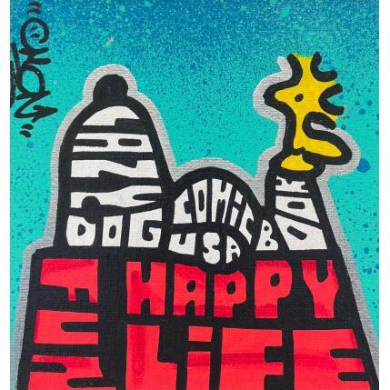 Peinture sleeping snoopy house par Cmon | Tableau Pop-art Icones Pop