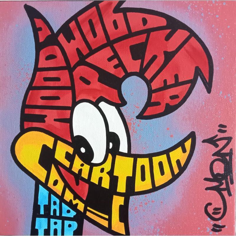 Pintura Woody Woodpecker Face por Cmon | Pintura Pop art Iconos pop