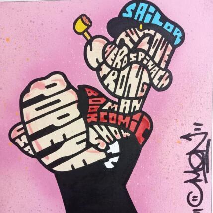 Peinture Angry Popeye par Cmon | Tableau Pop-art Icones Pop