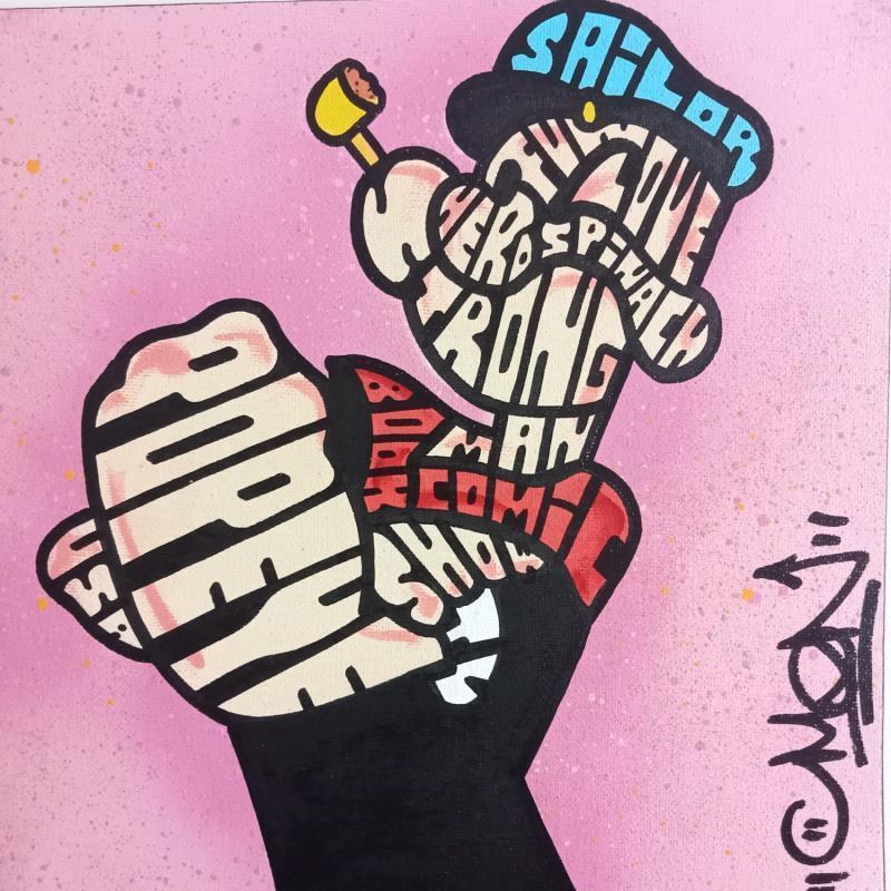 Peinture Angry Popeye par Cmon | Tableau Pop-art Icones Pop