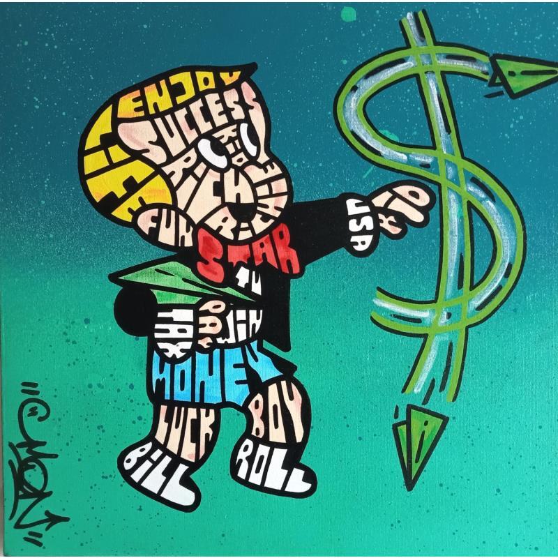 Pintura Richie Rich Airplane Dollar por Cmon | Pintura Pop art Iconos pop
