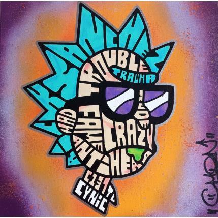 Peinture Cool Rickie Purple Galaxy par Cmon | Tableau Pop-art Icones Pop