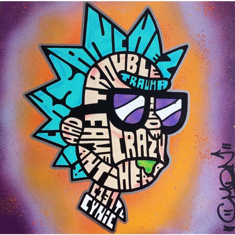 Peinture Cool Rickie Purple Galaxy  par Cmon | Tableau Pop-art Icones Pop