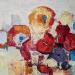 Painting The red flowers by Tomàs | Painting Figurative Still-life Oil