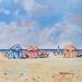 Painting LA PLAGE A TROUVILLE 2 by Euger | Painting Figurative Landscapes Marine Life style Acrylic