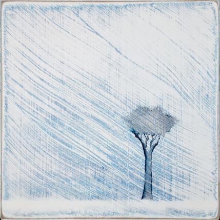 Gemälde Sous un ciel diaphane #398 von ChristophL | Gemälde Figurativ Acryl, Holz, Tinte Landschaften, Minimalistisch, Pop-Ikonen