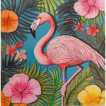 Painting Flamant Rose by Geiry | Painting Subject matter Pop icons