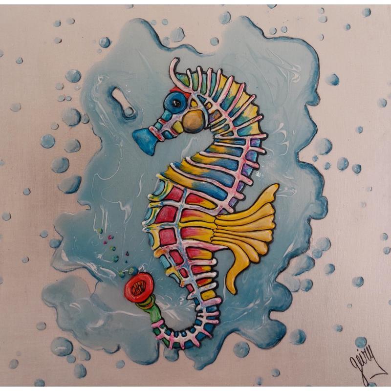 Painting Ball Hippocampe by Geiry | Painting Subject matter