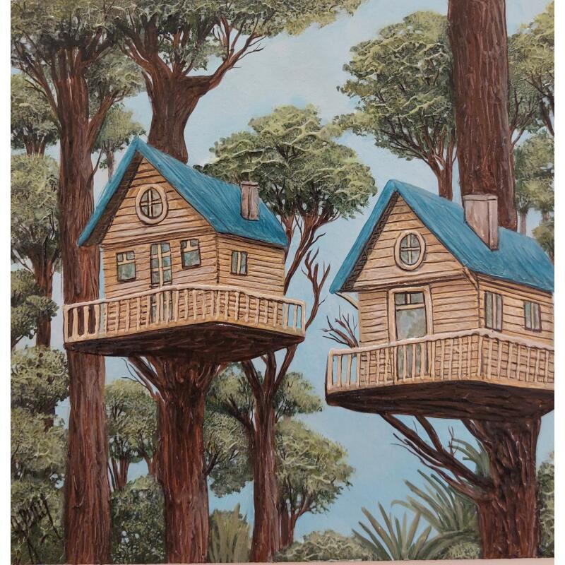 Painting Havre de la canopée by Geiry | Painting Subject matter