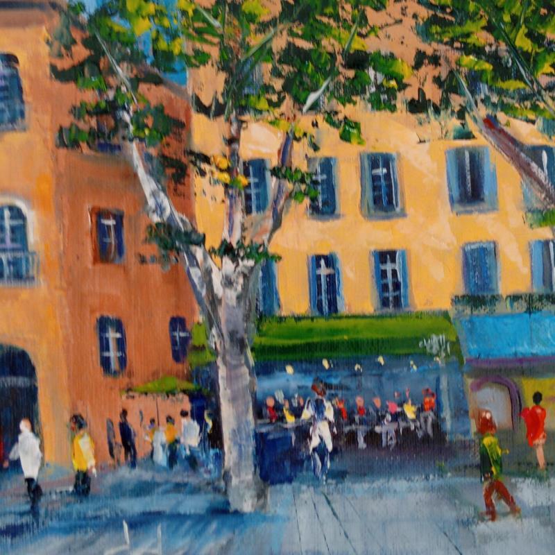 Peinture Brasserie La Belle Époque à Aix en Provence  par Degabriel Véronique | Tableau Impressionnisme Paysages Urbain Scènes de vie Huile