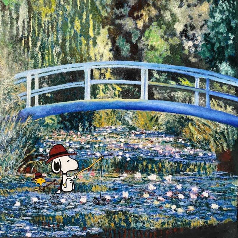 Gemälde 80x80  Un dimanche chez Monet von Marie G.  | Gemälde Pop-Art Pop-Ikonen Acryl