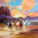 Peinture Heros of the Wild Desert par Bond Tetiana | Tableau Figuratif Animaux Huile